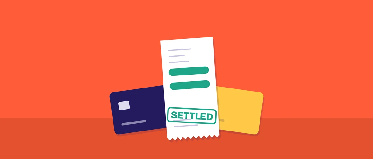A receipt stamped Settled
